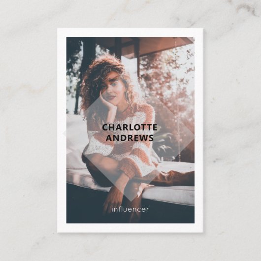 Moderne Foto  Visitenkarte Visitekaartje (Voorkant)