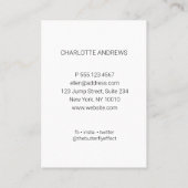 Moderne Foto  Visitenkarte Visitekaartje (Achterkant)