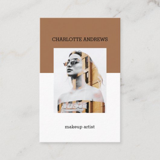 Moderne Foto Visitenkarte Visitekaartje (Voorkant)