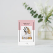 Moderne Foto Visitenkarte Visitekaartje (Staand voorkant)