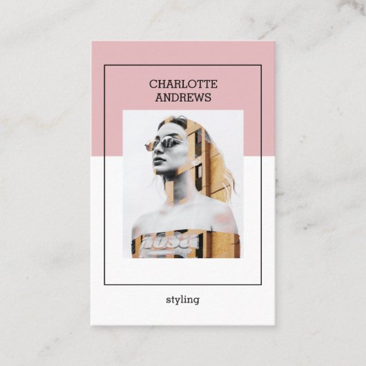 Moderne Foto Visitenkarte Visitekaartje (Voorkant)