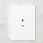 Moderne foto voor zwart-wit save the date (Achterkant)