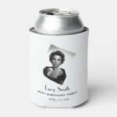 Moderne foto voor zwarte en witte thuisdag blikjeskoeler (Blikje Voorkant)