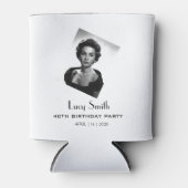 Moderne foto voor zwarte en witte thuisdag blikjeskoeler (Voorkant)