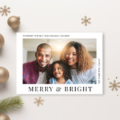 Moderne foto Vrolijk helder Kerstmis Feestdagenkaart