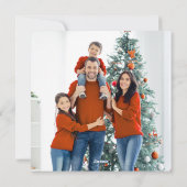 Moderne foto vrolijk kerstfeest kerstkaart (Achterkant)