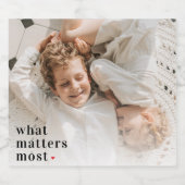 Moderne Foto & wat telt het meest positieve citaat Bier Etiket (Enkel label)