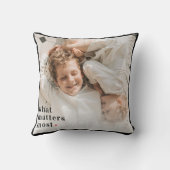 Moderne Foto & wat telt het meest positieve citaat Kussen (Achterkant)