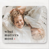 Moderne Foto & wat telt het meest positieve citaat Muismat (Voorkant)