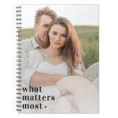 Moderne Foto & wat telt het meest positieve citaat Notitieboek (Voorkant)