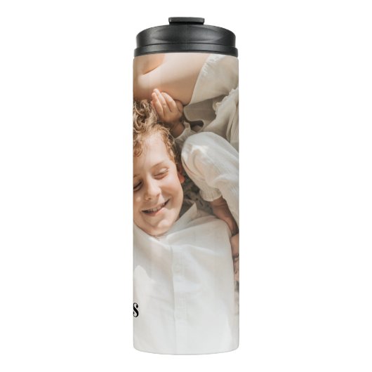 Moderne Foto & wat telt het meest positieve citaat Thermosbeker (Voorkant)