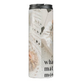 Moderne Foto & wat telt het meest positieve citaat Thermosbeker (Achterkant)