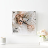 Moderne Foto & wat telt het meest positieve citaat Vierkante Klok (Huis)