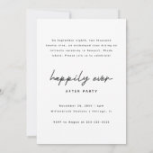 Moderne foto 'We Eloped' Huwelijksreceptie Kaart (Achterkant)