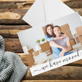 Moderne foto We hebben een nieuw adres verplaatst Aankondiging