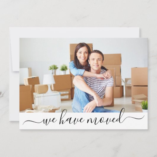 Moderne foto We hebben een nieuw adres verplaatst Aankondiging (Voorkant)