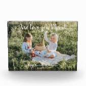 Moderne foto We houden van je mam Block (Voorkant)