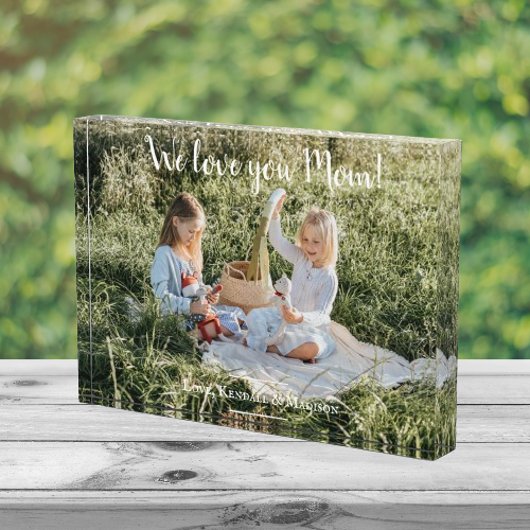 Moderne foto We houden van je mam Block