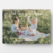 Moderne foto We houden van je mam Plaque Fotoplaat (voorkant)