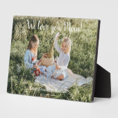 Moderne foto We houden van je mam Plaque Fotoplaat (Zijkant)