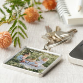 Moderne foto We houden van je mam Sleutelhanger (Zijkant)