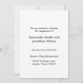 Moderne foto We’re Engaged Aankondiging Kaart (Achterkant)