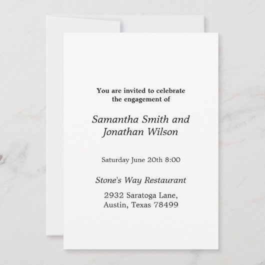 Moderne foto We’re Engaged Aankondiging Kaart (Achterkant)