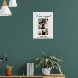Moderne foto We zijn verloofd Verloving Feestje Poster