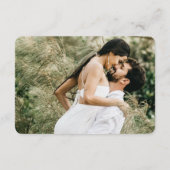 Moderne foto Weddenschap met hart QR-code RSVP Informatiekaartje (Achterkant)