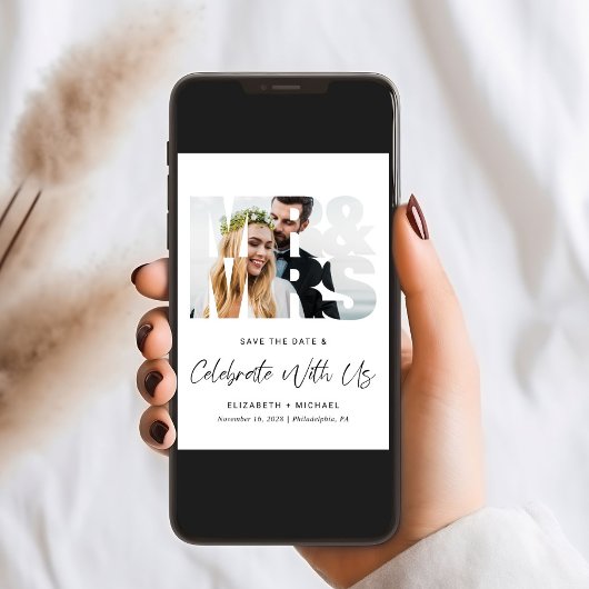 Moderne foto-weddenschappen save the date