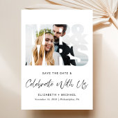 Moderne foto-weddenschappen save the date