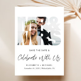 Moderne foto-weddenschappen save the date