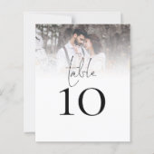 Moderne foto-weduwingstabel nummer (Voorkant)