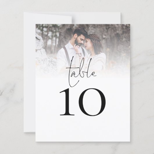 Moderne foto-weduwingstabel nummer (Voorkant)