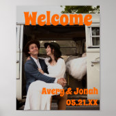 Moderne foto-weduwschap Welkom Poster (Voorkant)