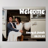 Moderne  foto-weduwschap Welkom Poster (Voorkant)