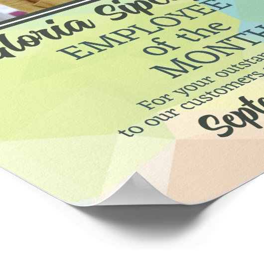 Moderne foto-werknemer van de maandprijs poster (Hoek)