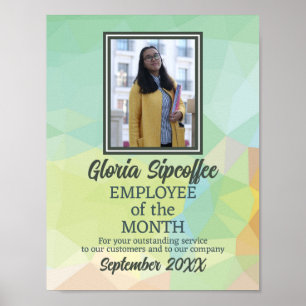 Moderne foto-werknemer van de maandprijs poster