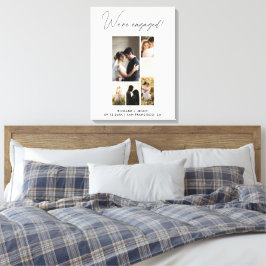 Moderne Foto Wij zijn verloofd Verlovingsfeest Canvas Afdruk