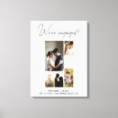 Moderne Foto Wij zijn verloofd Verlovingsfeest Canvas Afdruk (Voorkant)