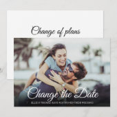 Moderne foto Wijzig de uitgestelde datum Geannulee Kaart (Voorkant / Achterkant)