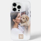 Moderne foto wit verloop monogram Case-Mate iPhone case (Achterkant)