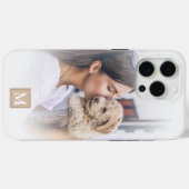 Moderne foto wit verloop monogram Case-Mate iPhone case (Achterkant (horizontaal))