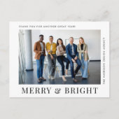 Moderne foto Zakelijk Kerstmis Feestdagenkaart (Voorkant)