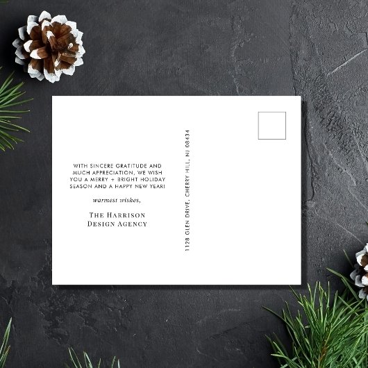 Moderne foto Zakelijk Kerstmis Feestdagenkaart