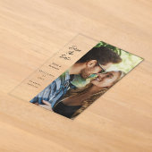 Moderne foto & zijde save the date acryl uitnodigingen (Laagn)