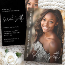 Moderne foto zwart afstudeerfeest