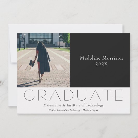 Moderne foto Zwart Wit Aankondiging (Voorkant)