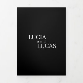 Moderne foto Zwart-wit All-in-One bruiloft Drieluik Programma