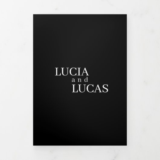 Moderne foto Zwart-wit All-in-One bruiloft Drieluik Programma (Cover)